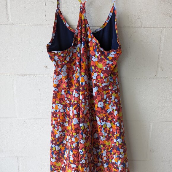 Outdoor Voices Exercise Dress Paprika Bloom Red Orange Floral Built in Shorts - Picture 2 of 8